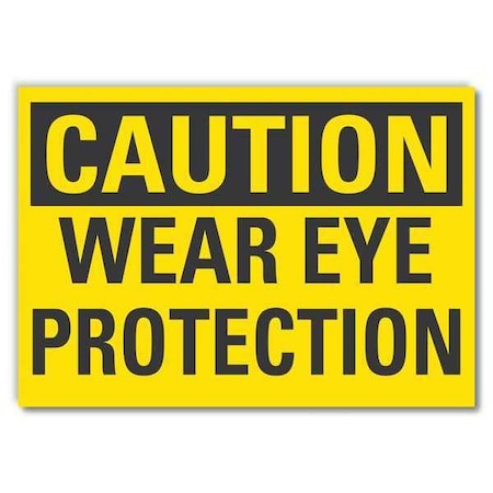 Caution Sign,Self-Adhesive Vinyl,10 In H, LCU3-0260-RD_14x10