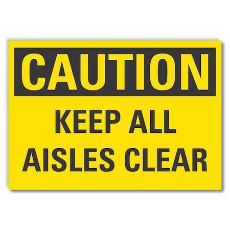 Caution Sign, 10 In H, 14 In W, Reflective Sheeting, Horizontal, English, LCU3-0274-RD_14x10