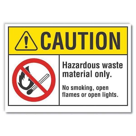 Caution Sign, 5 In H, 7 In W, Reflective Sheeting, Horizontal Rectangle, English, LCU3-0075-RD_7x5