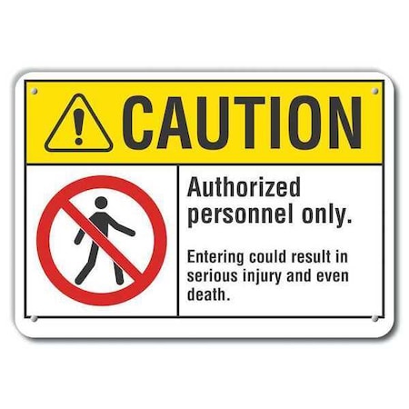 Caution Sign, 10 In H, 14 In W, Plastic, Horizontal Rectangle, English, LCU3-0080-NP_14x10