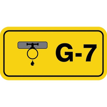 Energy Source ID Tag, 1-1/2 H, Vinyl, Legend: G-7