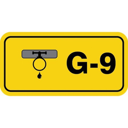 Energy Source ID Tag, 1-1/2 H, Vinyl, Legend: G-9