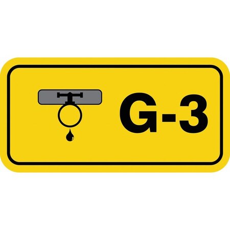 Energy Source ID Tag, 1-1/2 H, Vinyl, Legend: G-3