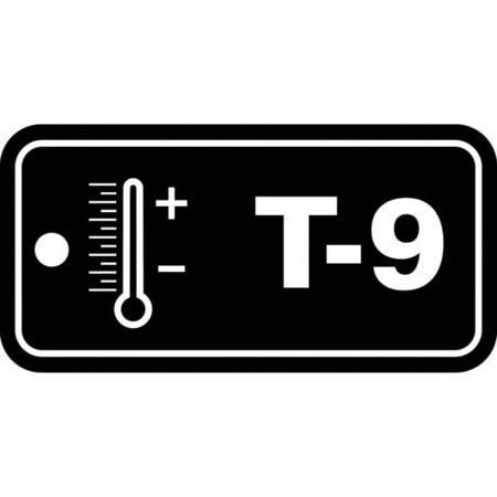 Energy Source ID Tag, 1-1/2 H, Plastic, Legend: T-9