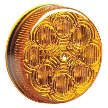 Clearance Marker Light,Amber,Round