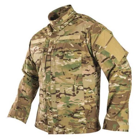 Tactical Shirt Long Sleeve,3XL,Multicam