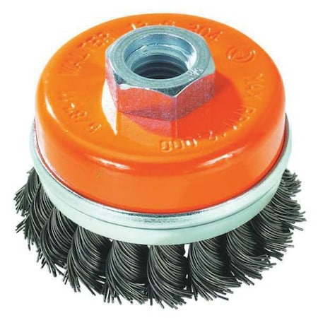 Knot Wire Cup Brush,0.020 Dia.
