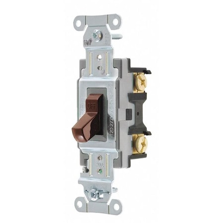 Wall Switch,20A,Brown,1 HP,1-Pole Switch