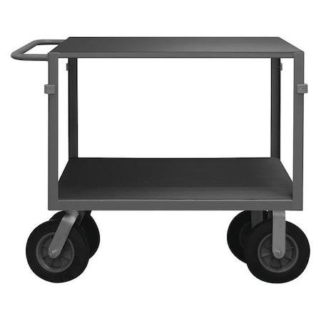 Steel Instrument Cart With Flush Metal Shelves, Flat, 2 Shelves, 1,000 Lb