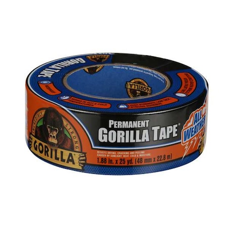 Duct Tape,Black,1 7/8 In X 25 Yd,0.7 Mil