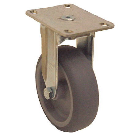 Standard Plate Caster,Rigid,220 Lb.