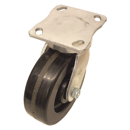 Plate Caster,700 Lb. Load Rating