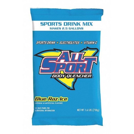 Sports Drink Mix,Blue Raz Flavor,PK32