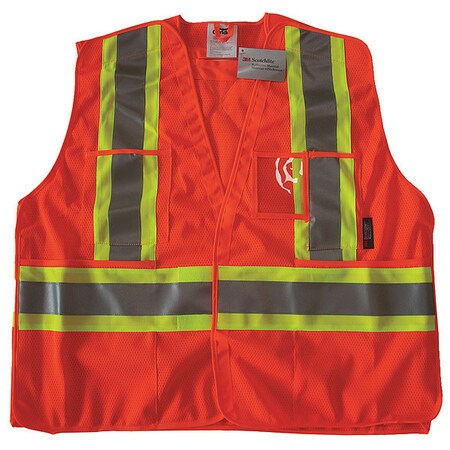 Safety Vest,Orange/Red,L/XL
