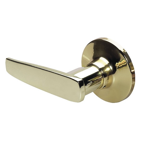 Lever Lockset,Polished Brss,Strght Style