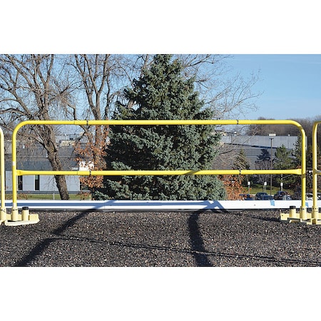Guardrail,66 L,Steel,Adjustable,Yellow