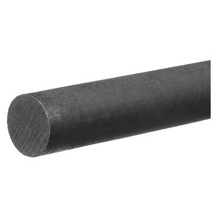 Black Acetal Plastic Rod 5 Ft L, 1 1/2 In Dia.