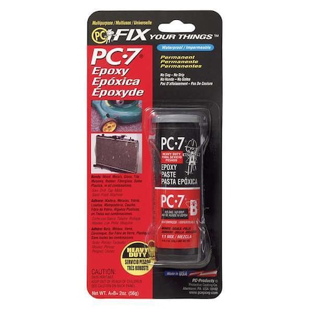 Epoxy Adhesive, PC-7 Series, Gray, 1:01 Mix Ratio, Not Rated Functional Cure, Stick