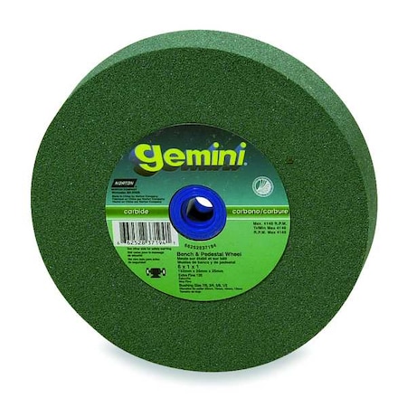 Grinding Wheel,T1,6x1/2x1,SC,80G,Green