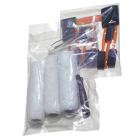 15 X 6 Open Poly Bags, 1 Mil, Clear, PK 1000