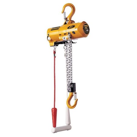 Air Chain Hoist,250 Lb. Cap.,20 Ft. Lift