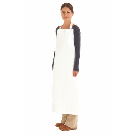 Bib Apron,White,50 In. L