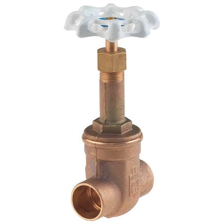 Gate Valve,1-1/4 In.,Solder,Bronze