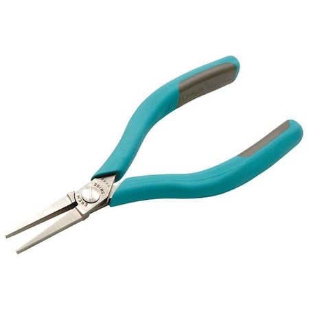 5 3/4 In Flat Nose Plier,Side Cutter Ergonomic Handle