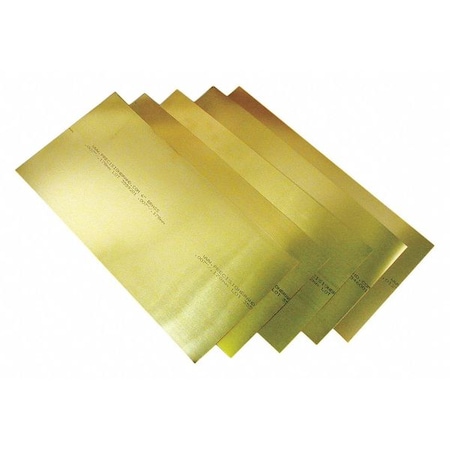 Shim Stock,Sheet,Brass,0.0090 In,6,PK10