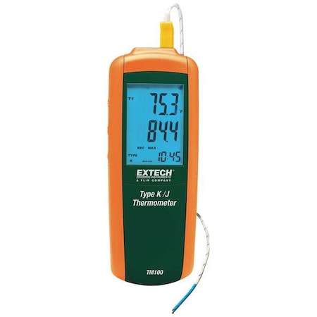 Thermocouple Thermometer,1 In,Type J, K