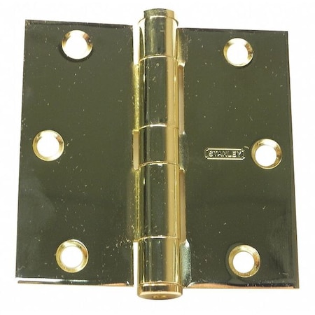 1-1/2 W X 3-1/2 H Bright Brass Door And Butt Hinge