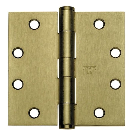 1-3/4 W X 4 H Bright Brass Door And Butt Hinge