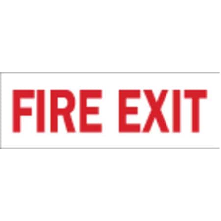 Fire Exit Sign,10X14,WHT/R,Fire Exit