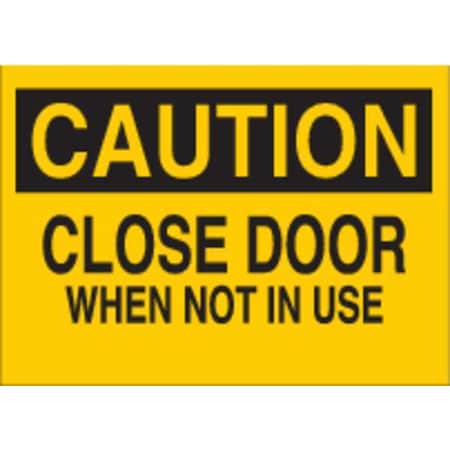 Caution Sign, 7X10, Bk/Yel, Eng, Text, Header Background Color: Black, 41069
