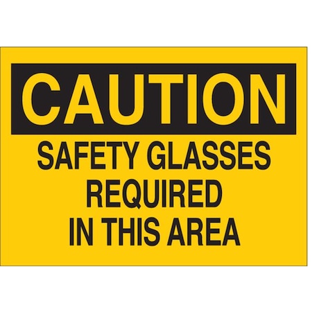 Caution Sign,10X14,BK/YEL,ENG,Text, 41159