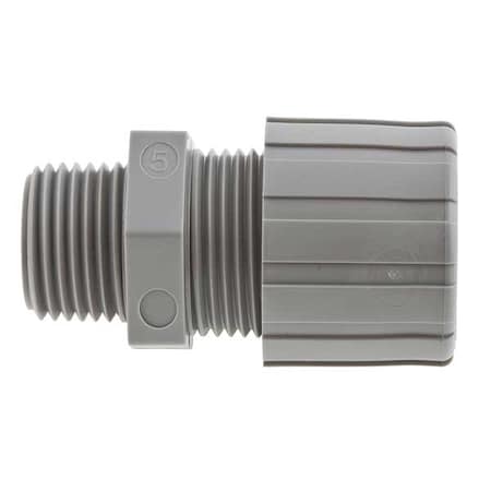 Liquid Tight Connector,1in,Straight,Gray