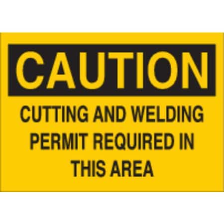 Caution Sign, 7 In Height, 10 In Width, Plastic, Rectangle, English