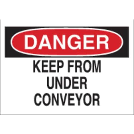 Danger Sign, 7 Height, 10 Width, Polyester, Rectangle, English