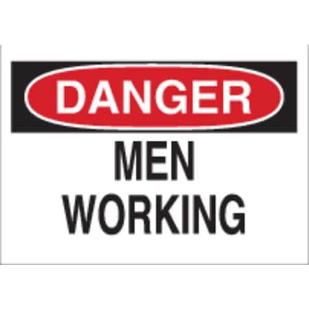 Danger Sign, 10X14, R And BK/WHT, ENG, Sign Material: Polyester, 88142