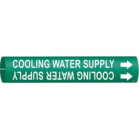 Pipe Marker,Cooling Water Supply,Green, 4044-B