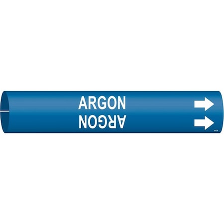 Pipe Marker,Argon,Blue,1-1/2 To 2-3/8 In