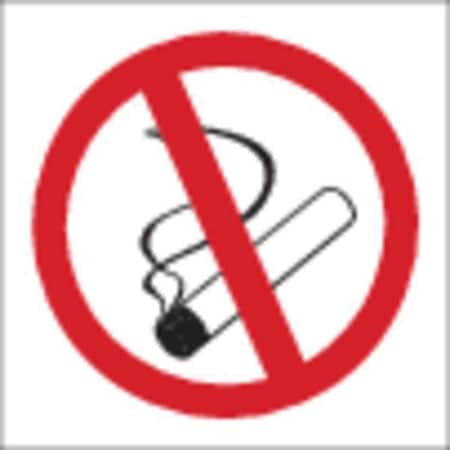 No Smoking Sign, 7 H, 10 W, Plastic, Rectangle, English, 25182