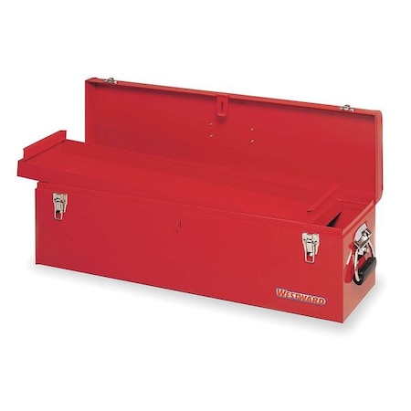 30W Steel, Red Portable Tool Box, Powder Coated, 9H