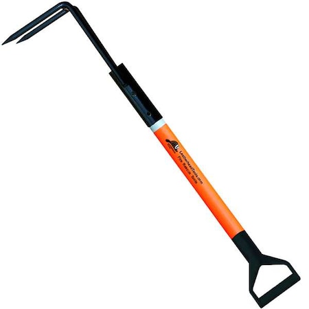 Rubbish Hook, 3 Ft. Pro-Lite Pole, HiViz Orange, D-Handle