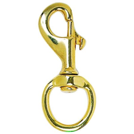 Snap Hook,2 1/2in,Brass,Gold