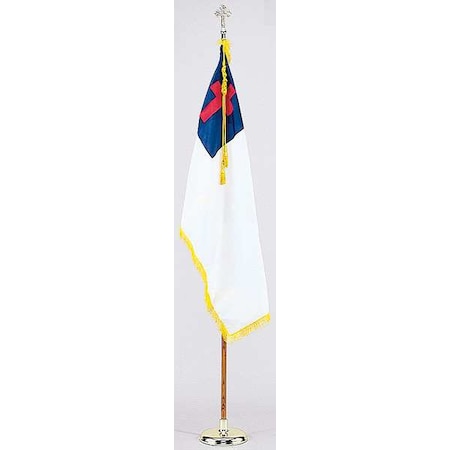 Christian Flag Set W/base,Nylon