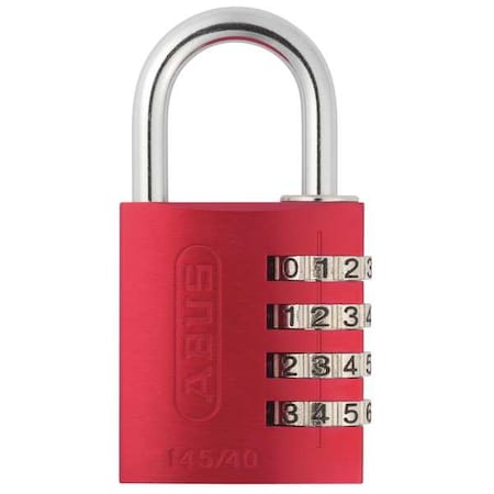 Combination Padlock,Side,Red