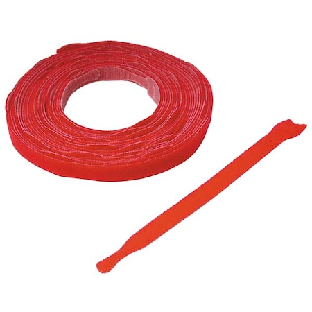 3/4 W X 8 L Hook-and-Loop RED One-Wrap Perforated Fastener Strap, 45 Pk.