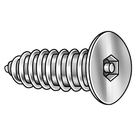 3/4 In Torx Flat Tamper Resistant Screw, 18-8 Stainless Steel, Plain Finish, 25 PK