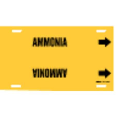 Pipe Marker,Ammonia,Yellow,10 To 15 In